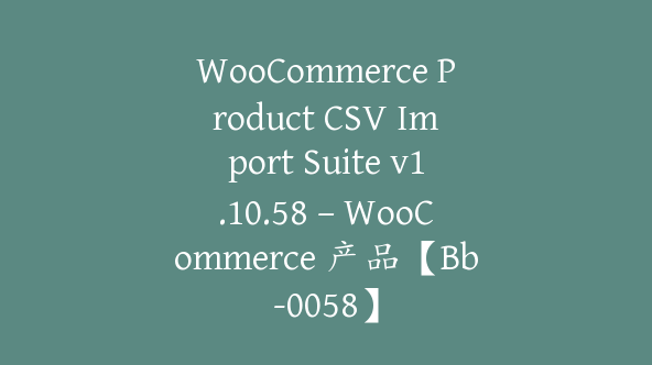 WooCommerce Product CSV Import Suite v1.10.58 – WooCommerce 产品【Bb-0058】